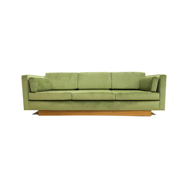 Vintage Modern Sofa In Sage Green 