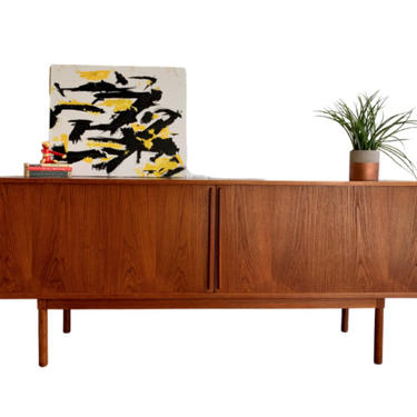 LONG Mid Century Modern TAMBOUR CREDENZA media stand by Jens Quistgaard for Lovig 