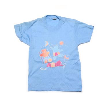 Vintage 80's KIDS Florida Fun Graphic T-Shirt Sz M 