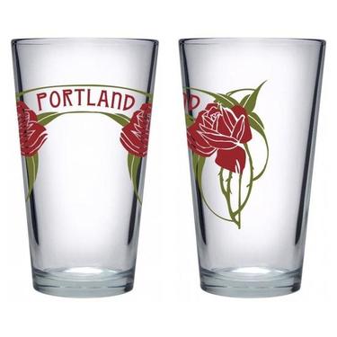 Portland Roses Pint Glass - Set of 2