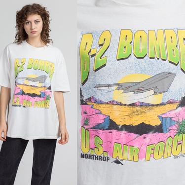 Vintage B-2 Bomber Aircraft Shirt - Extra Large | 90s Air Force Graphic Airplane Tee 