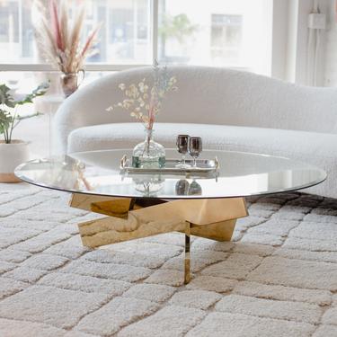 Brass Architectural Coffee Table