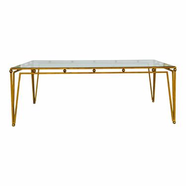 Theodore Alexander Modern Gold Leaf Finished Ariel Cocktail Table