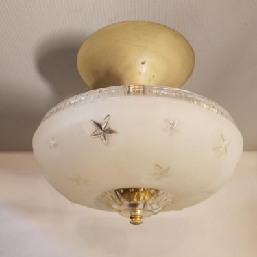 Vintage Semi Flush 3 Bulb Light