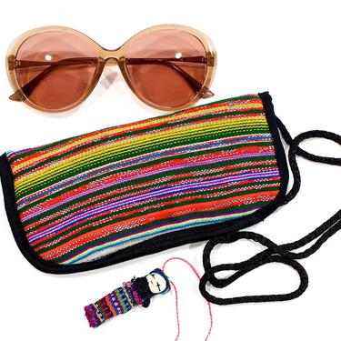 Deadstock VINTAGE: 1980s - Native Guatemala Eyeglass Pouch - Native Textile - Sunglasses Holder - Pouch - Fabric Bag - SKU 1-C1-00029769 