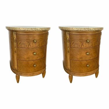Jeffco Traditional Carved Wood End Tables - a Pair