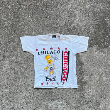 Vintage 1990s Bart Simpson Chicago Bulls Air Bart Kids T Shirt 