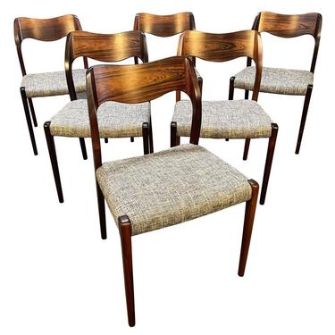 Vintage Danish Mid Century Modern Rosewood Dining Chairs 