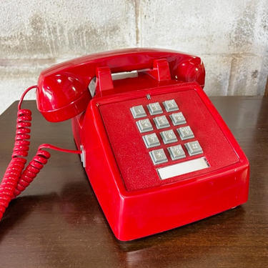 Red Push Button Land Line Telephone