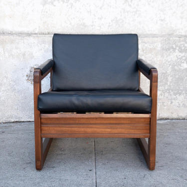 Vintage 1960s Walnut Lounge Chair