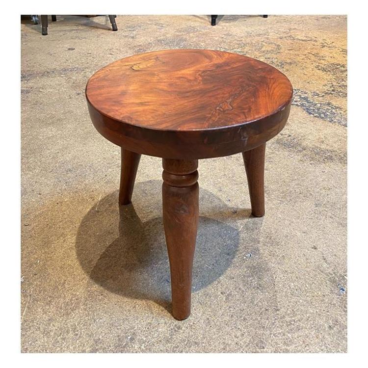 Mahogany pearl wood (small) stool 10.2” round / 11.5” tall 