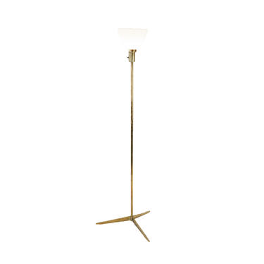 Brass Torchiere Floor Lamp 