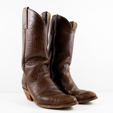 Sale/Vintage FRYE Brown Leather Distressed Cowboy/Western Boots size US MENS 9 D 