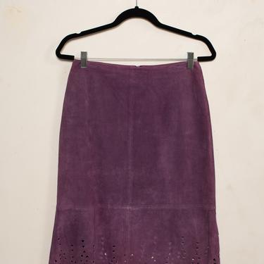 Purple Suede Skirt