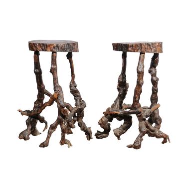 Pair of French Grape Vine Cocktail Tables