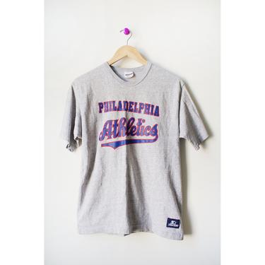 Vintage 80s Grey Philadelphia Athletics Short Sleeve Tee Small 