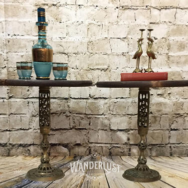 Pair of Candelabra End Tables