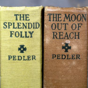 Set of 2 Antique Novels by Margaret Pedler - A Splendid Folly and The Moon Out of Reach - 1921 Novels | FREE SHIPPING 