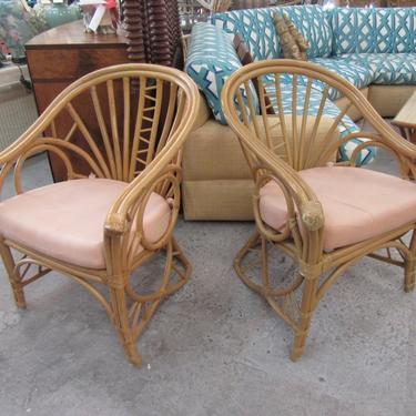 Rattan Circle Occasional Chairs