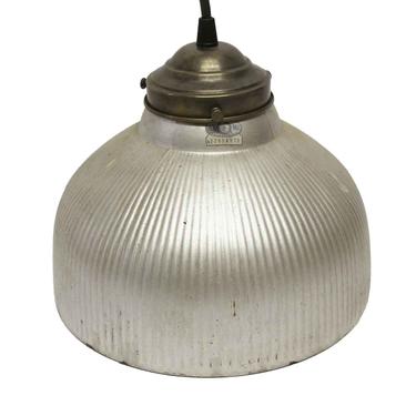 Antique Industrial Silvered 9.5 in. Down Pendant Light