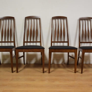 Keller Black Vinyl Dining Chairs- Set of 4 