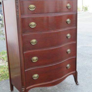 Carved Tall Serpentine Traditional Chest of Drawers 1790