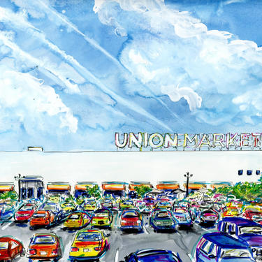 Union Market Washington DC Giclee Print by Cris Clapp Logan 