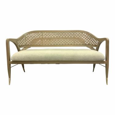 Caracole Modern Settle in Caned Settee
