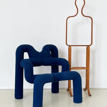 1980s Vintage Blue Ekstrom Chair by Terje Exstrøm