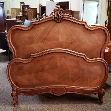 Item #CSX1 Carved French Walnut Bed Frame c.1880s