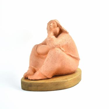 Shirley Thomson Smith Sculpture Seated Native or Latin American Woman 