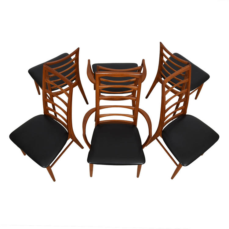Set of 6 Koefoeds Hornslet Danish Modern Teak Dining Chairs