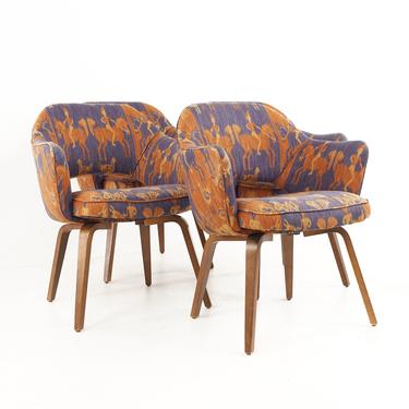 Eero Saarinen for Knoll Mid Century Wood Leg Dining Chairs - Set of 4 - mcm 