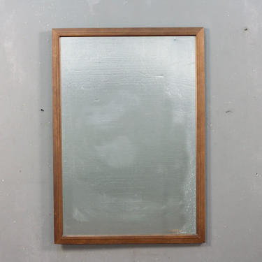 Mid Century Ridged Frame Walnut Mirror