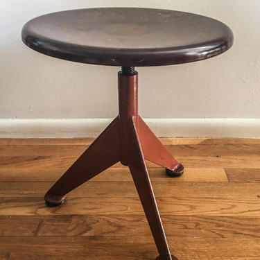 Early Bakelite Atomic Industrial Workshop Stool by AB Odelberg-Olson Seat chair table prouve 