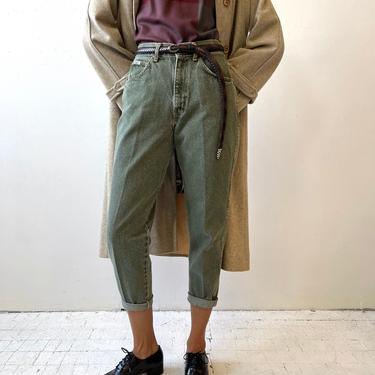 Vintage Washed Olive Green CHIC Cigarette Jeans, Circa 1980s 
