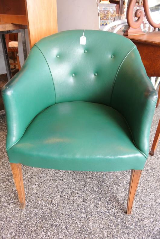 SOLD - Green Vinyl Chair - $90