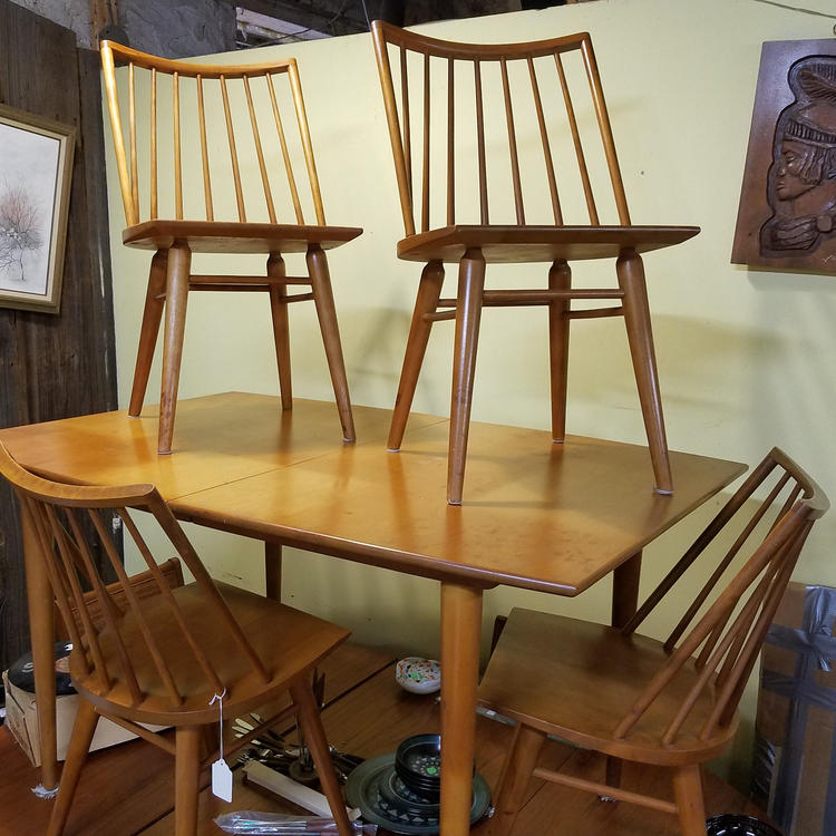 Conant Ball dining set with 4 chairs