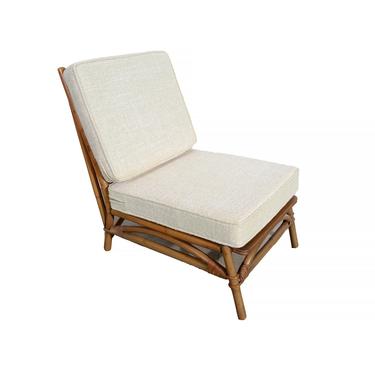 Ficks Reed Slipper Chair Bamboo and Rattan designed 