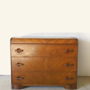 Antique 3 Drawer Chest with Waterfall Top