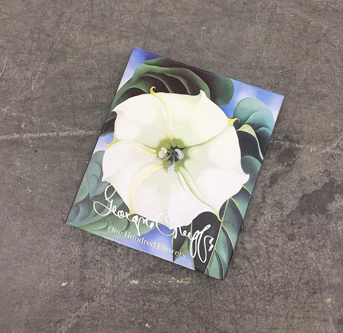 Vintage Georgia O'Keeffe One Hundred Flowers Retro 1980s American Artist + Painter + Modern Art + Modernism + Hardcover + Coffee Table Book 