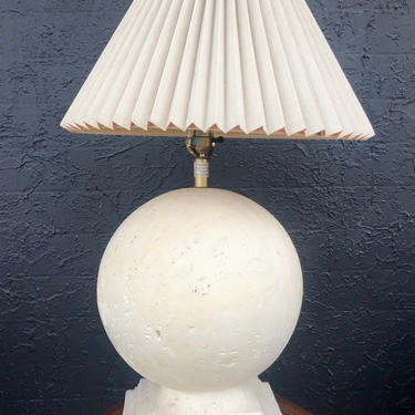 Large Post Modern Plaster Sphere Table Lamp