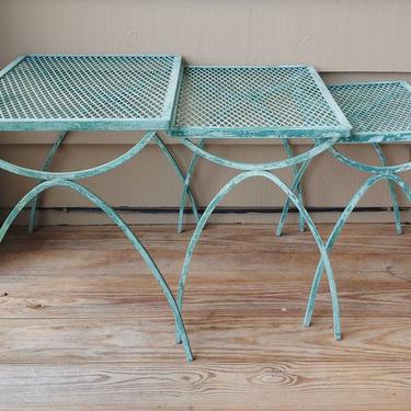 Vintage Salterini Wrought Iron Nesting Tables - Set of 3 by ModandOzzie