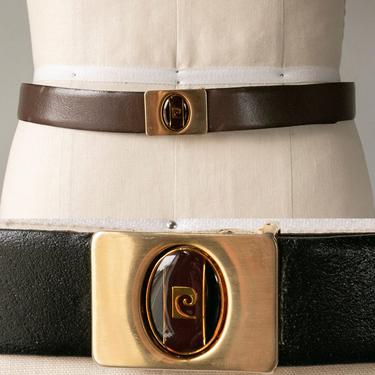 1980s Pierre Cardin Belt Designer Reversible 