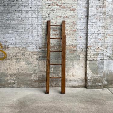 Antique Salvaged Wood Barn Loft Ladder 