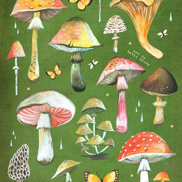 Mushroom Chart Print