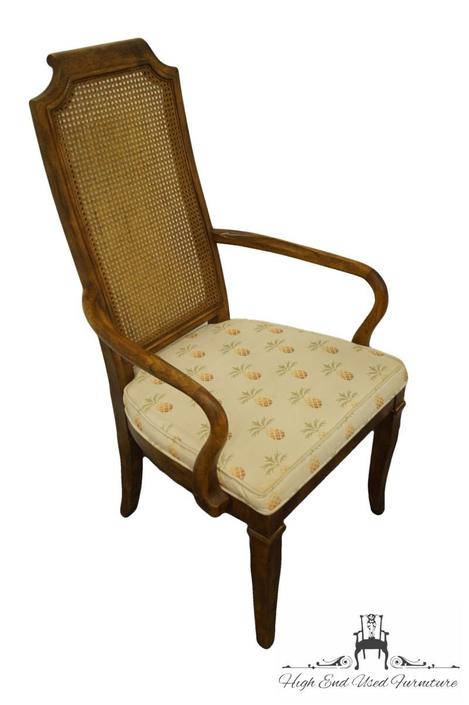 Drexel Heritage Walnut Country French, Drexel Heritage Cane Back Dining Chairs