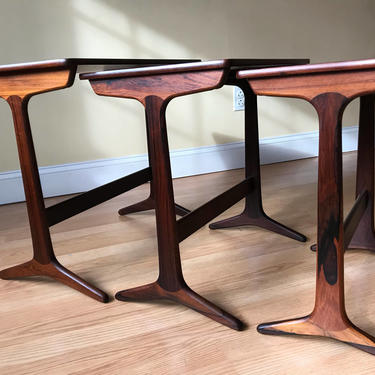 Erling Torvits Rosewood Nesting Tables in Brazilian Rosewood 