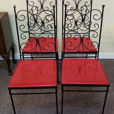 Item #JS Set of Four Mid Century “Gallo Iron Works” Patio Chairs c.1950