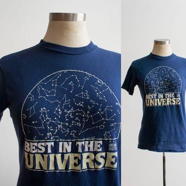 Vintage 1970s Space Tshirt / Best in the Universe Tee / Vintage Space Tee / 1970s Space Museum Tee / Vintage 70s Constellation Tshirt 